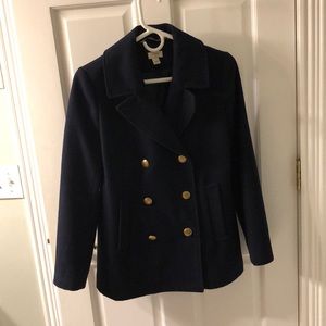 J.Crew Factory navy wool pea coat